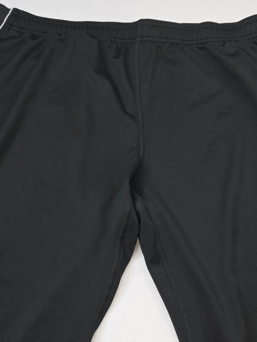 adidas Men's Athletic Joggers Black with White Trim Size Large Lightweight 3759 - Picture 2 of 9